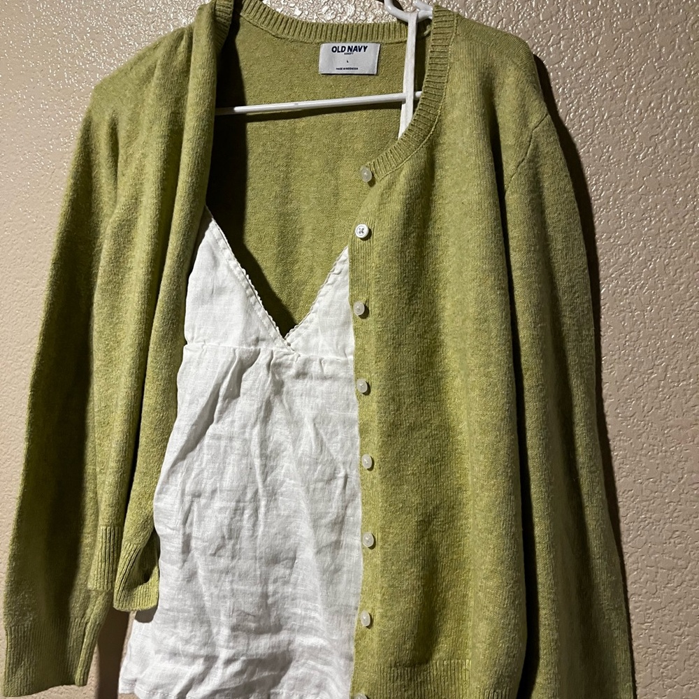 Old Navy Green Cardigan